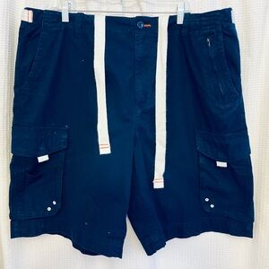Lanesboro men’s dark blue cargo shorts size 40/11” inseam/100% cotton 7 pockets